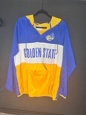 Fanatics Golden State Warriors Anorak Windbreaker Hooded Jacket Men's L
